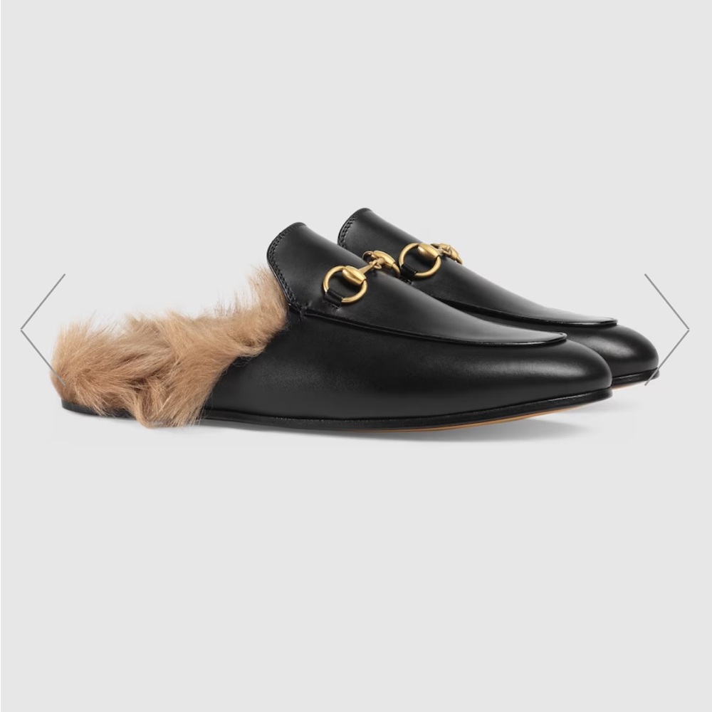 Gucci Princetown Fur Mules